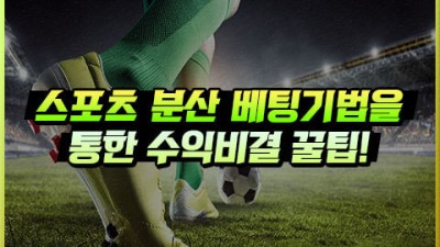 스포츠토토 분산 배팅으로 높은 수익 올리는 방법