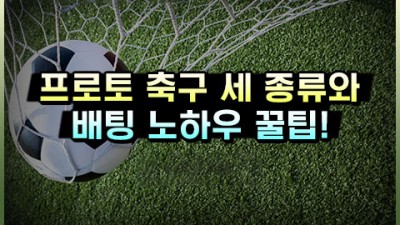 스포츠토토 프로토 축구 종류 및 노하우 3가지!